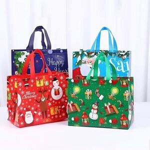 Christmas 4 piece reusable tote bags